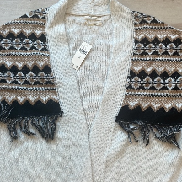 Anthropologie Penelope fair isle fringed western duster cardigan - Picture 8 of 10